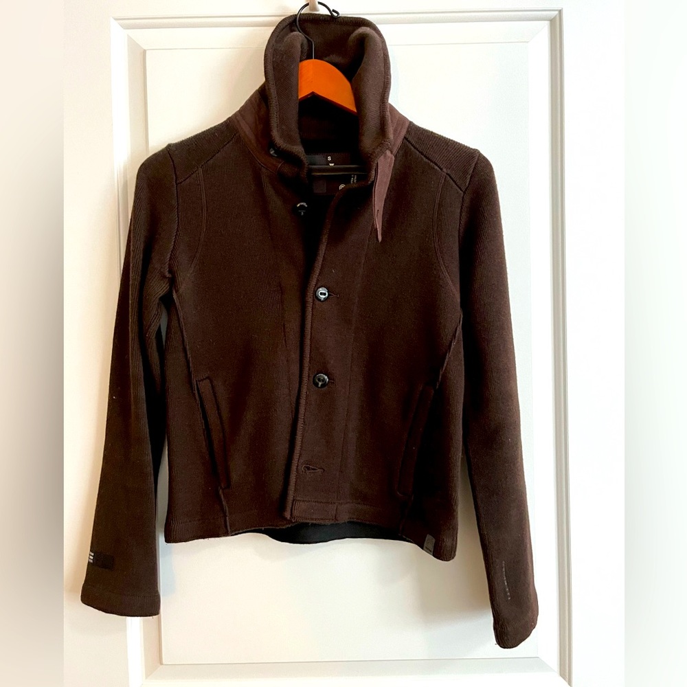 G-Star Knit cropped jacket with high wind collar